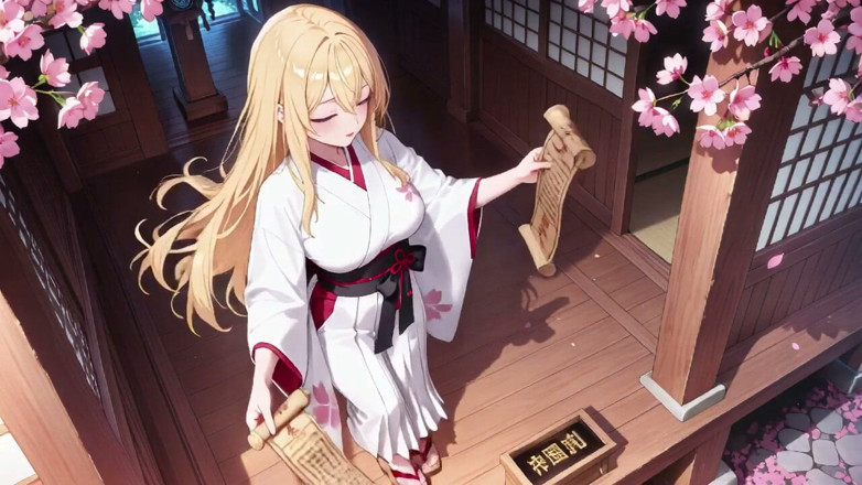 Tay Swift X: Blondă Miko în Shrine! Tabu Whispers Under Cherry Blossoms, fustă albă...