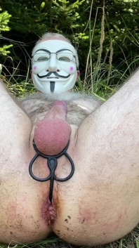 Outdoor Anal Play Wiht Toy and Dildo