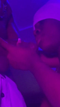 Sloppy Toppy Amature Ebony Teen Giving Best Dfsl Suction Lips Close up