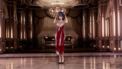 Smixix: Honkai Impact Mei Raiden Sex a tanec - GreenTCH - Červená zástěra barva...