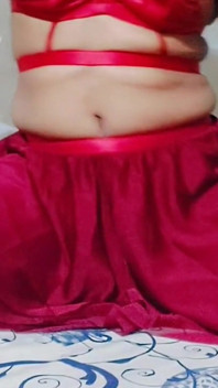 Shemale Dance in Red Sexy Lingerie