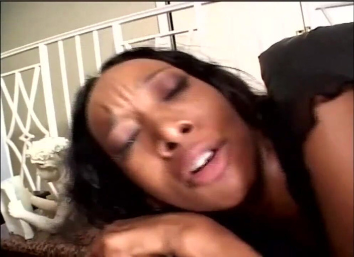 Africans Orgasm: Sexy young ebony beauty plays with a big hard solid...