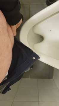 Chubby at Urinal From Work
