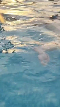 Holding Breath Underwater in Pool, Masturbation and Orgasm