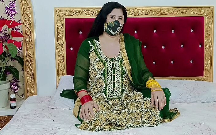 Raju Indian porn: Hermosa novia paquistaní masturbación en vestido de novia con claro...