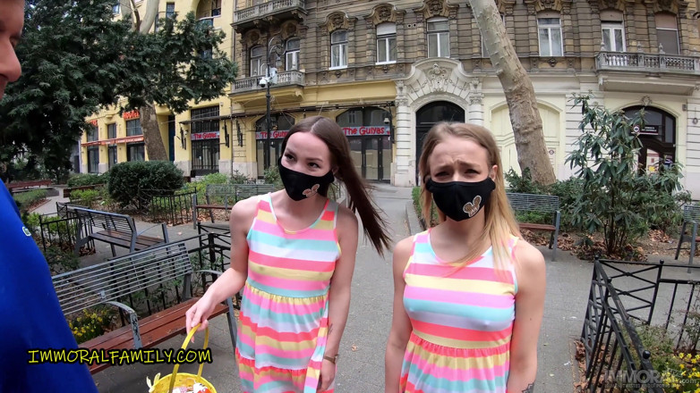 Immoral Family: Полювання на великоднє яйце перетворюється на жорсткий грубий секс для Алекси Флексі та подруги Кейт Квінн