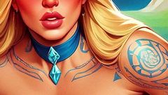 Ai Generated Sex in the Cave with Curve Blonde MILF Woman, Anal and Creampied, Cum in Mouth, Masturbation