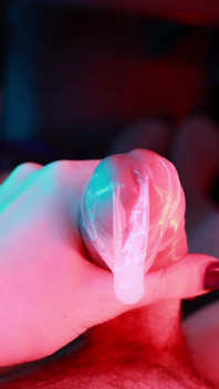 Closeup Condom Cum 
