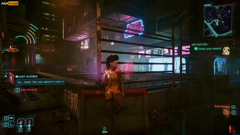 LewdArcade: Adegan seks brittary hayes si cewek hot cyberpunk 2077 [18+]