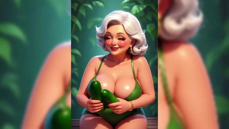 AI Porn: Анімація бабусі з огірком