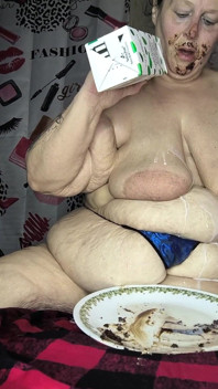 Fat Whore Eating Cake and Slurps up Your White Milk
