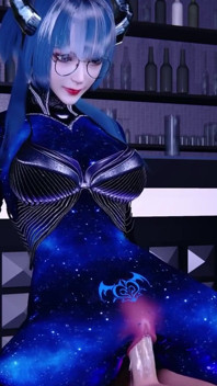 3D Big Boobs Slut Cosplay Model Show Her New Perfect Tattoo