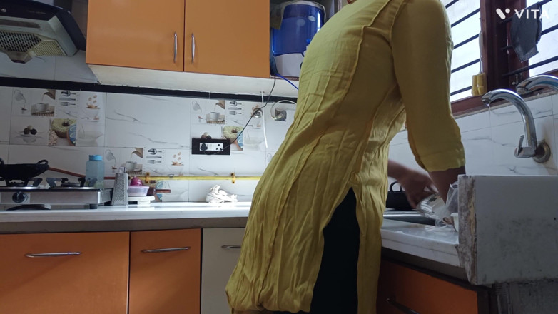GlamorousBow9: Indian Maid Stepaunty Big Ass Sucking and Anal Sex with...