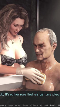 Uma esposa e madrasta Awam - edição principal #19b, lavando velhos cavalheiros