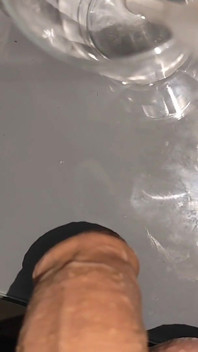 Glue with Water Applied to the Dick Lifts the Dick.