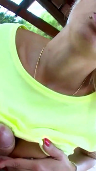 Blonde Louana with big tits gives a blowjob and fucks with Terry Reid