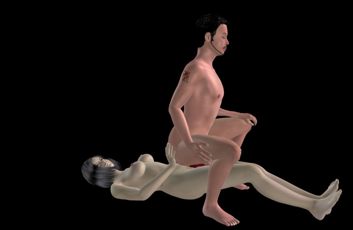 RenderLust: Animado porno en 3D - hombre asiático montando cinturón en el culo...