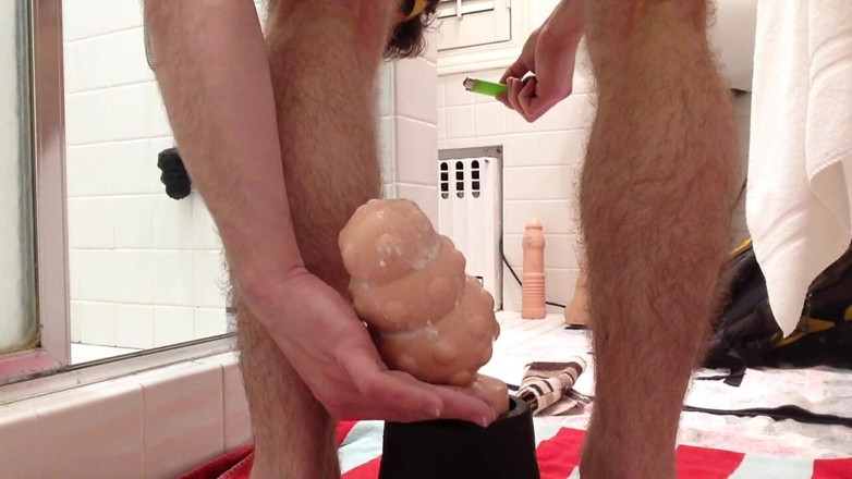 Turtlewax: Anal fun - Playing with my asshole in the bathroom