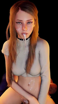 ホットなかわいいブロンドのプッシーファック - 3D逆騎乗位 - 精液でいっぱいの巨乳ベイビー