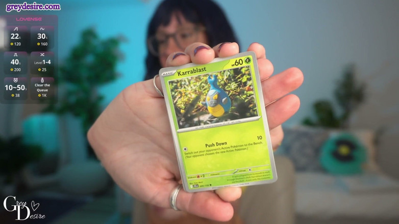 Grey Desire: Amateur MILF Topless Pokemon Card Opening - Grey Desire