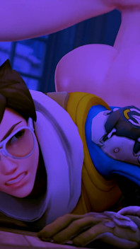 Tracer spiaggia pompino e scopata con preservativo & cavalcata anale selvaggia e sborrata scopata di tette - 3D overwatch Animation