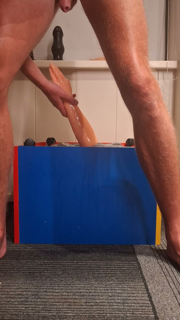NoFace Twink X: Hot Twink Fisting &amp; Xl Dildo Ride Deep Anal Stretch &amp; Heavy...