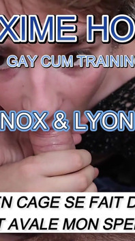 Threesome Caged Sucker Gets His Ass Destroyed and Swallows My Cum
