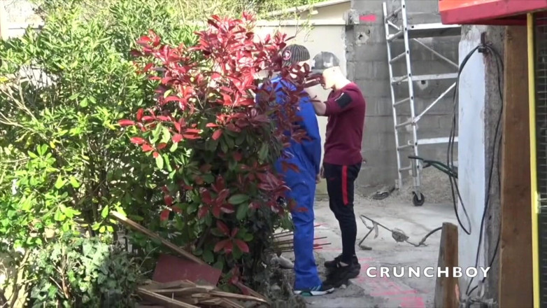 EXHIB BOYS: Straight worker fucked by his colleegue outdoor