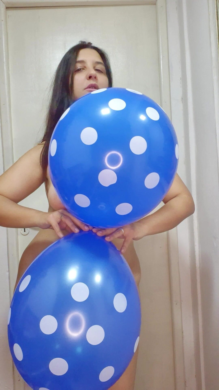 Bunny Looner: Blow Squish a Pop Blue Tečkované Balónky - Bunny Looner