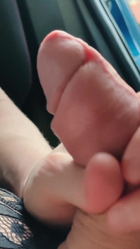 Daring Cumshot While Blindfolded in a Busy Parking Lot