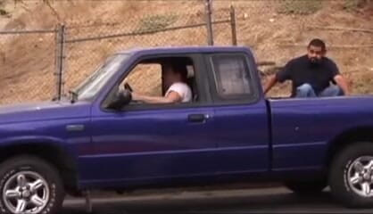 Cock Fest: Gang ramming his brunette wife