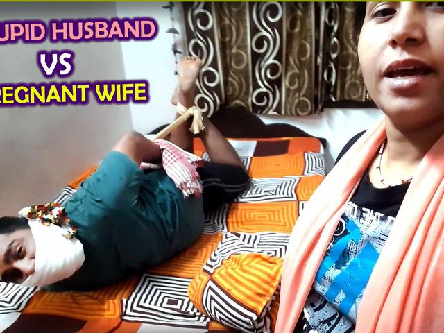 Stupid Husband Tied and Gagged by Pregnant Wife: Femdom Humiliation Caught on Camera! (Selfgags femdom bondage)