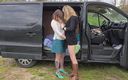 Marghot and tgirls: T Girl fode sua milf em uma van à beira-mar