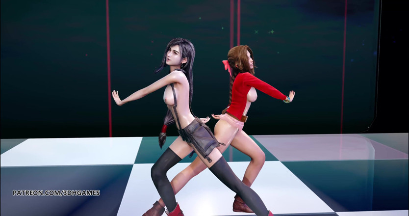 3D-Hentai Games: Berry Good - Mellow Mellow, Tifa Lockhart Aerith, naakte dans Final...