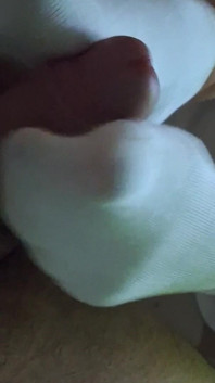 White Ankle Socks Footjob
