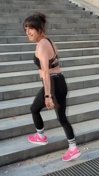 Double Wetting During Sports!! Tranny Is Jogging in Public Full of Piss!