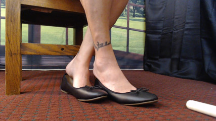 Abby Anna: Ballet flats de cerca cuelgan jugar natural