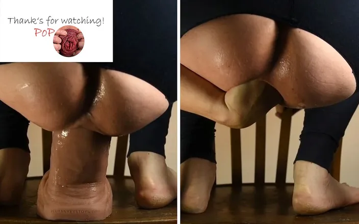 Popoopoop: Popoopoop. Hankeys - Rentman 3xl dildo deep on chair in my ass -...