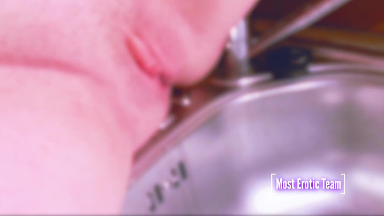 Most Erotic Girl: Summer camp pissing in the kitchen sink