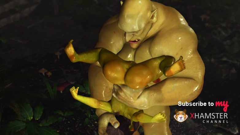 3dxpassion: Monstru verde Ogre fute tare o femeie excitată goblin Arwen în...