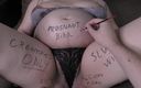 Milky Mari Exclusive: Big boobed ciężarna dziwka żona pokryta brudnymi ciałem pismami przez własnego...