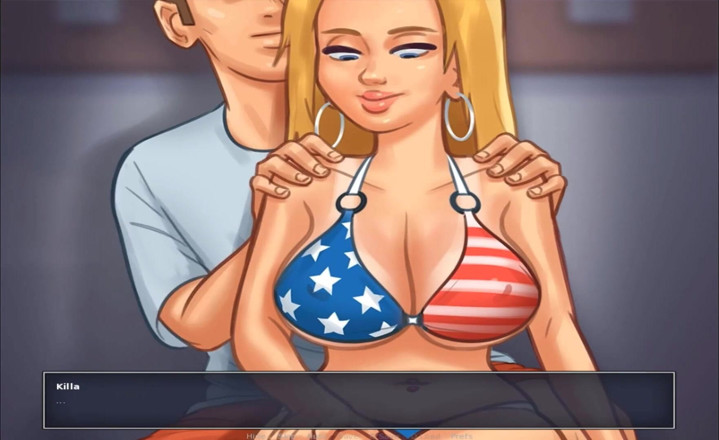 Hentai World: Summertime Saga - Massage Boobs on Beach My Girlfriend