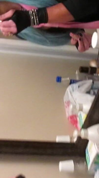 Young Andyann Doing Her Lipstick in First Transformation Training.