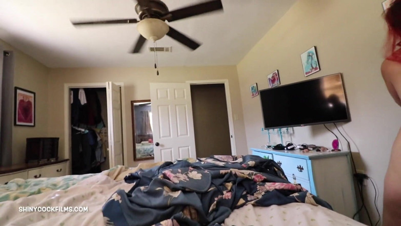 Jane Cane: Stepom helps stepson cum before class