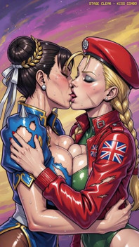 Sexy Chun Li Kissing Cammy