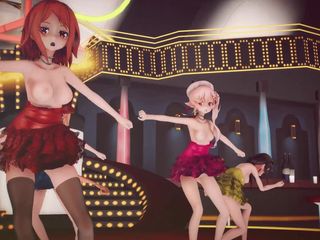 Mmd anime girls: Mmd R-18 Anime Girls Sexy Dancing Clip 357