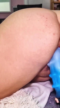Stretching My Pussy on a Huge Fantasy Dildo