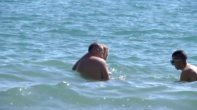 Amaspain: Blonde slut dped at the beach