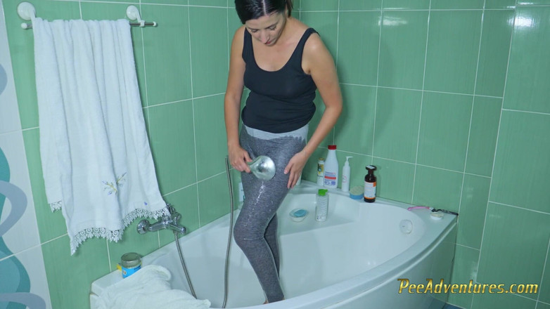 Pee Adventures: Pee accident while cleaning the house