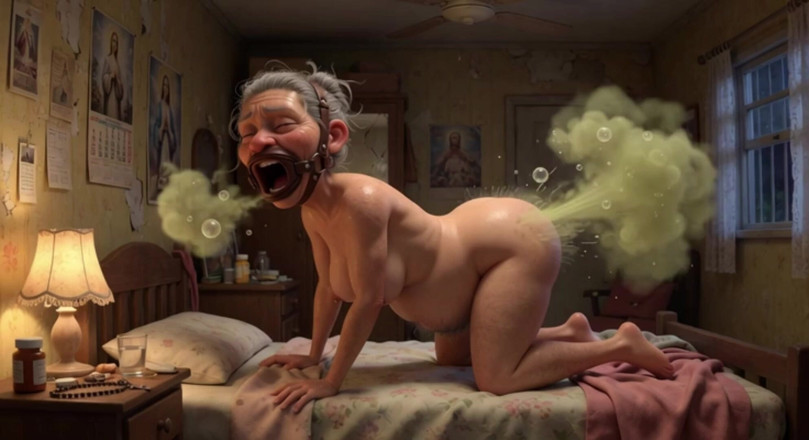 YOUR BEST FANTASY: 90 Year Old Granny Farting Loud &amp; Smelly in Bedroom